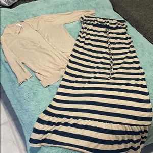 Woman’s Sleeveless Maxi and Matching Cami